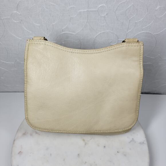 Vintage Fossil Crossbody Bag #75082 Medium Cream Soft Leather Adjustable Strap - Picture 5 of 16